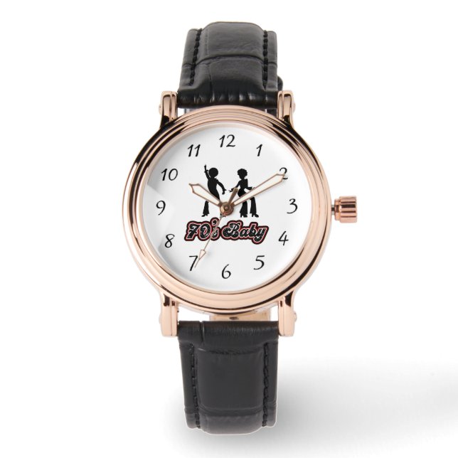 Montre Carré des bébés femmes des années 70 (Recto)