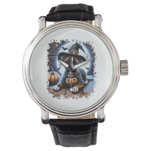 Montre Carré d'Halloween Chien Staffy