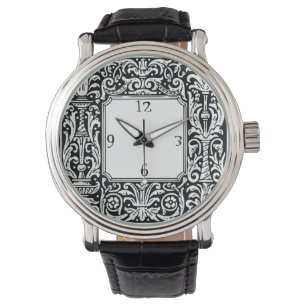 Montre Carré frontière géométrique Art nouveau Botanique