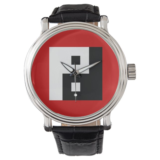 Montre Carré Yin Yang (devant)