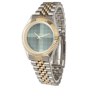 Montre Carreaux Vichy Vert Design