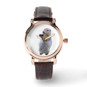 Montre carrée pour femmes avec bracelet marron en