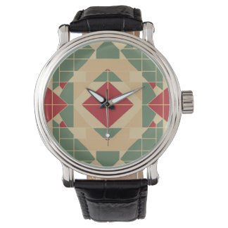 Montre Carrelage de Reggae Géométrique Pastel