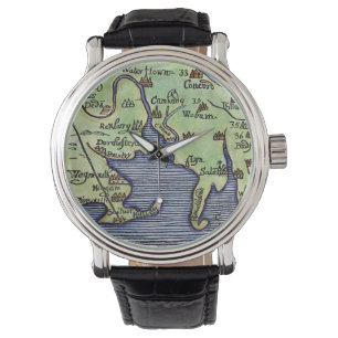 MONTRE CARTE 1677 DE LA NOUVELLE ANGLETERRE