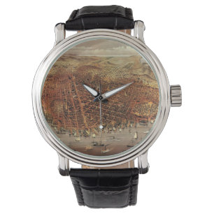 Montre Carte aérienne ancienne, ville de San Francisco, C