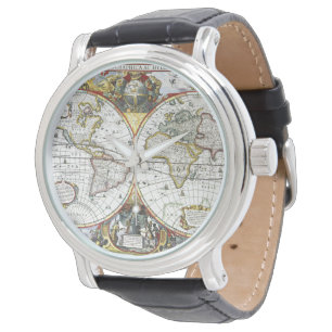 Montre Carte ancienne du monde par Hendrik Hondius, 1630