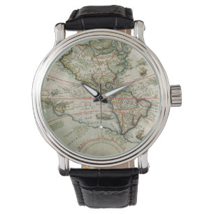 Montre Carte antique du Nouveau Monde les Amériques, Theo