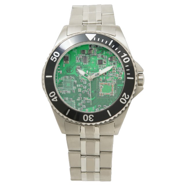 Montre Carte circuit imprimé circuit vert PCB (devant)