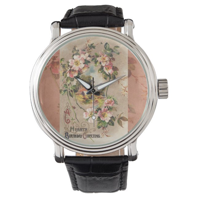 Montre Carte d'anniversaire vintage (devant)