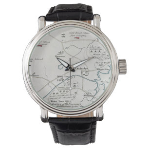 MONTRE CARTE DE BOSTON-CONCORD, 1775