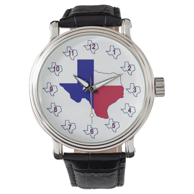 Montre Carte du drapeau du Texas (devant)