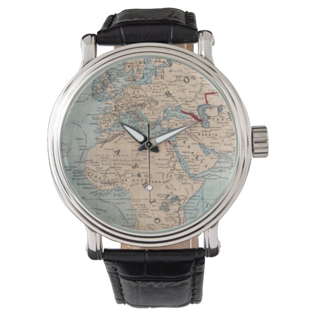 Montre Carte du monde sur la projection de Mercator (devant)