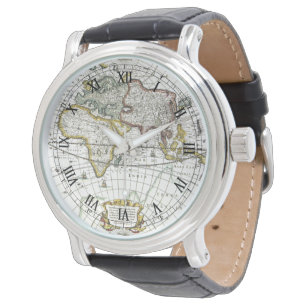 Montre Carte du Vieux Monde antique par Hendrik Hondius,