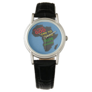 Montre Carte missionnaire chrétienne de l'Afrique Faux