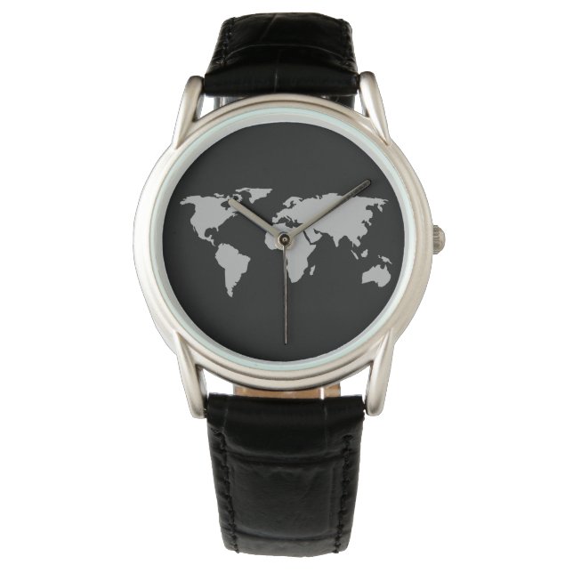 Montre carte mondiale (devant)
