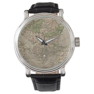 Montre Carte physique vintage de la Grèce (1880)