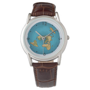 Montre Carte plate de la terre