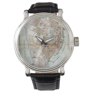 Montre Carte vintage de Halifax la Nouvelle-Écosse (1890