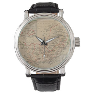 Montre Carte vintage de l'Afrique du Sud (1880)