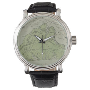 Montre Carte vintage du vignoble de Marthas (1913)