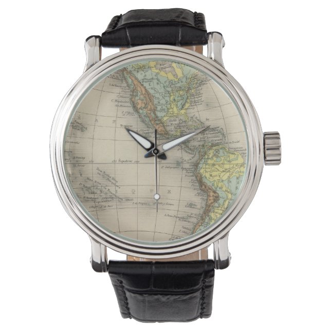 Montre Cartes hypsométriques mondiales (devant)