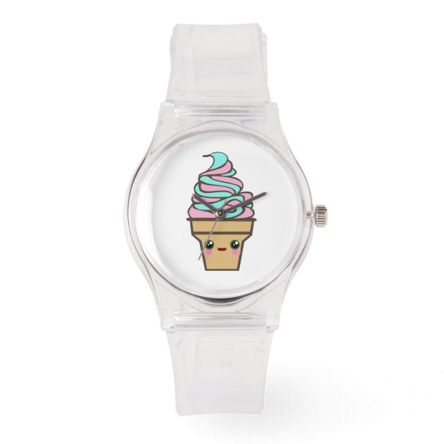 Montre Cartoon de crème glacée Kawaii Rave (Recto)