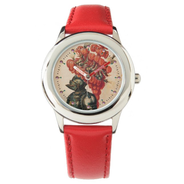 MONTRE CASQUE DE NUIT, DRAGONS ET PÂTE ROUGE (devant)