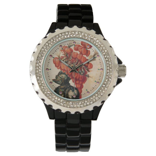 MONTRE CASQUE DE NUIT, DRAGONS ET PÂTE ROUGE (devant)