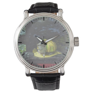 Montre Casque du capitaine du feu jaune