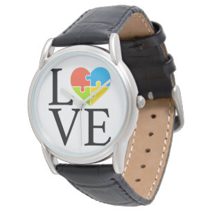 Montre Casse-tête de l'amour pour la sensibilisation à l'