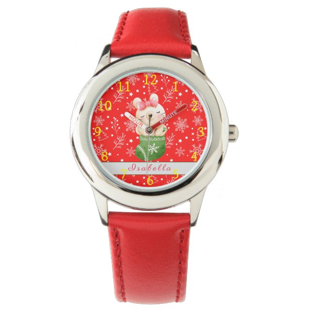 Montre Cat Holidays Personnaliser Name Watch (devant)