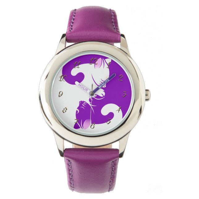 Montre Cats yin yang (devant)
