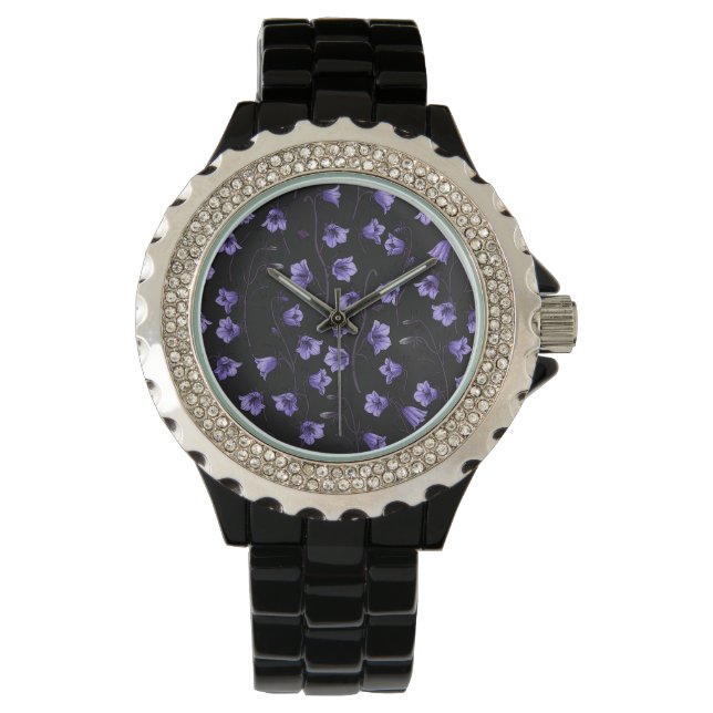 Montre Cellules bleues de minuit, cloches, Bellflowers (devant)