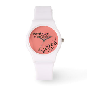Montre celui qui, je sois tardifs de toute façon - rose