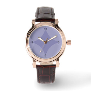 Montre - Cercle et diamant sur bleu