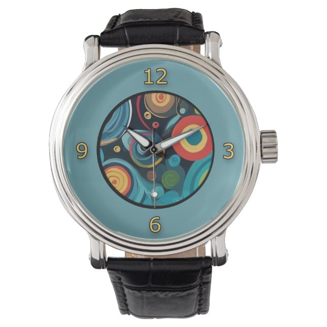Montre Cercles artistiques masculins élégants (devant)
