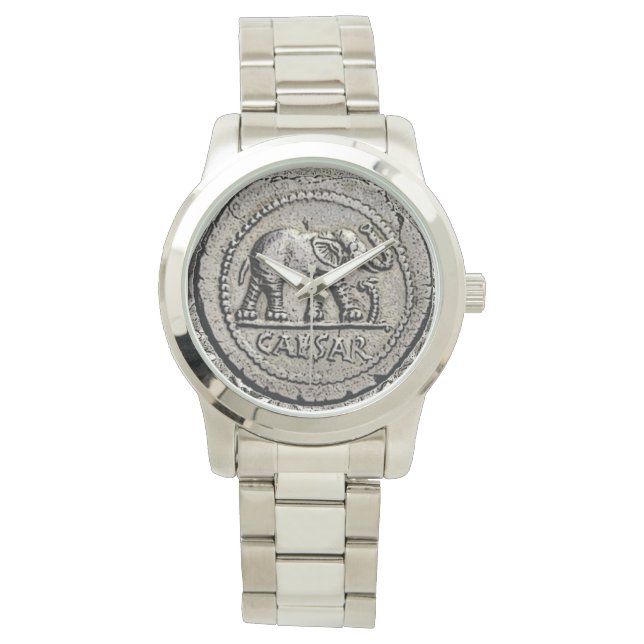 Montre César Elephant Antique Romain Coin Empereur (devant)