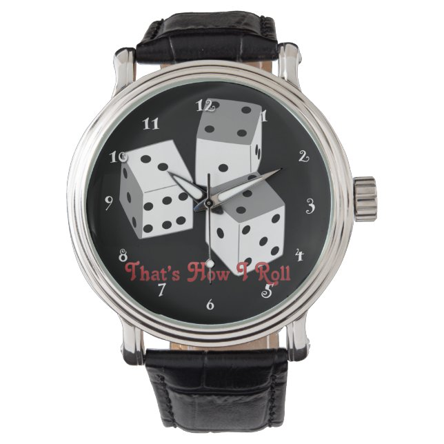Montre C'est comme ça que je roule - Dice Watch (devant)