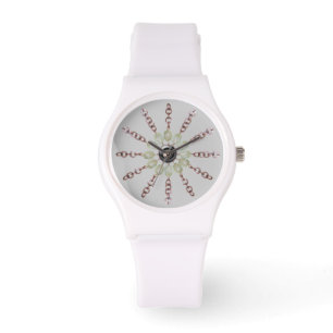 Montre - Chaîne de cuivre et perles de verre