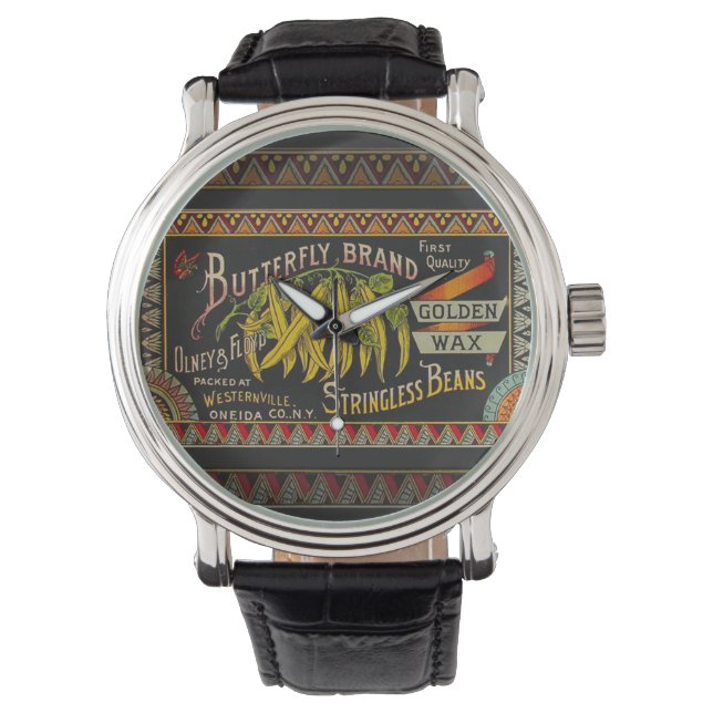 Montre Chaîne Étiquette de haricot Vegetable Pays (devant)