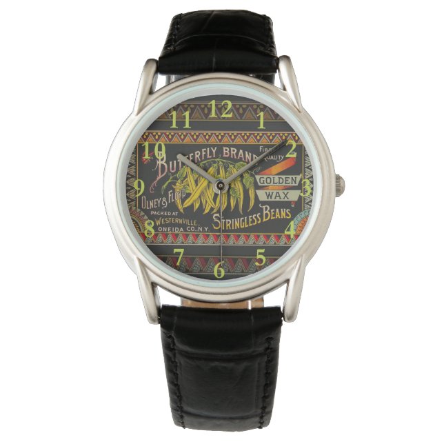Montre Chaîne Étiquette de haricot Vegetable Pays (devant)