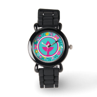 Montre Chalice UU florale brillante