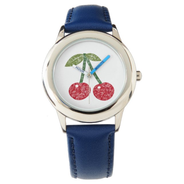 MONTRE CHALKBOARD PERSONNALISÉ CHERRY NAVY WATT (devant)