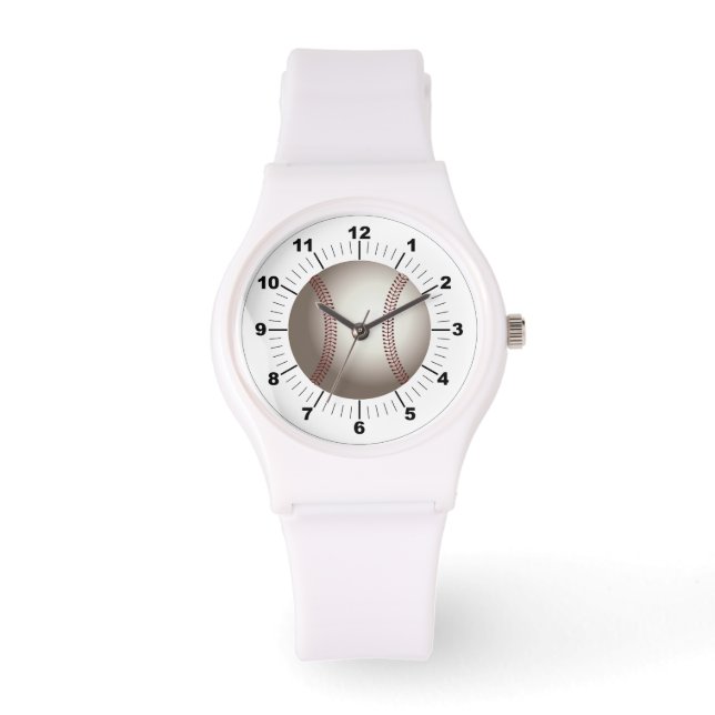 Montre Championnat féminin de baseball blanc Silicon Watc (Recto)