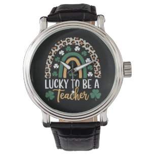 Montre Chanceux d'être un professeur Arc-en-ciel St Patri