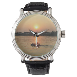 Montre Chao Phraya River Sunset ... Ayutthaya, Thaïlande