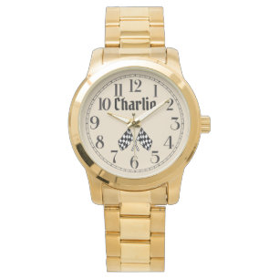 Montre Charlie's Crossed À damiers Flags Watch