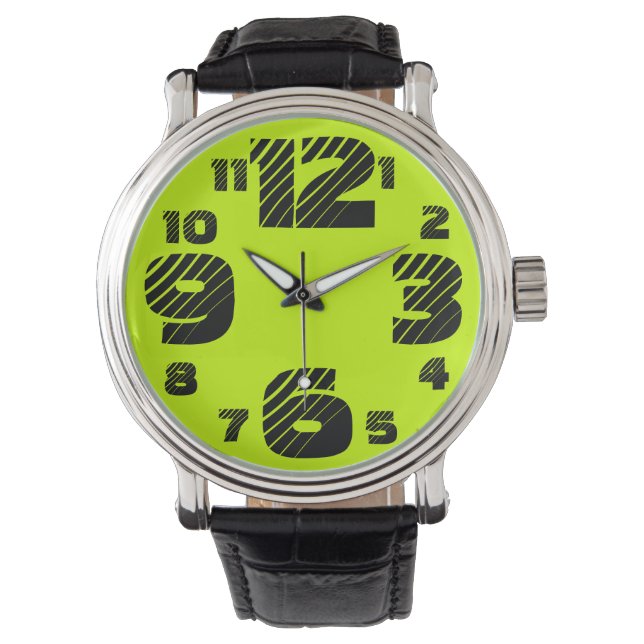 Montre Chartreuse / Black Men's Big Number Watch (devant)