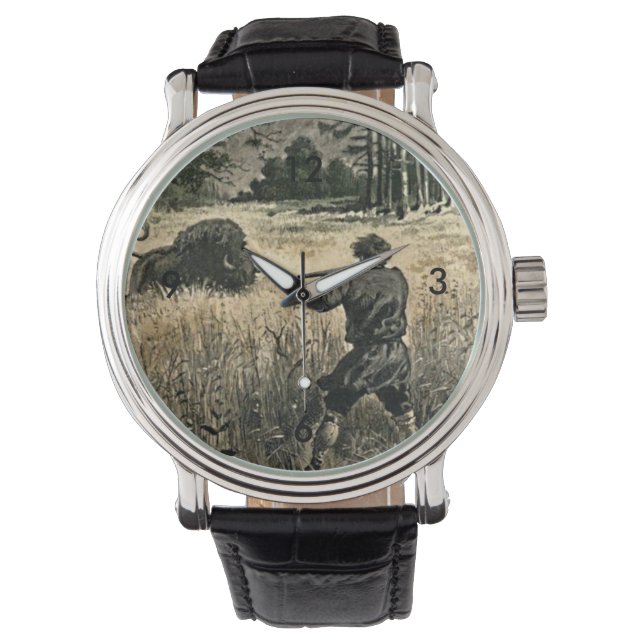 Montre Chasse au buffle Ouest sauvage Frontiersman Nature (devant)