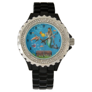 Montre Chasse au trésor sous-marin Sirène Imaginaire bleu
